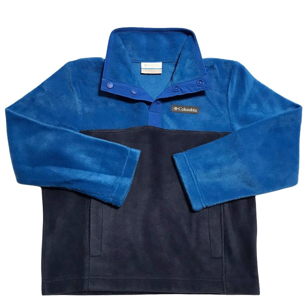 Columbia Little Boys Fleece Pullover Size 6-7‎ (XS) Navy Blue Soft & Warm Fabric